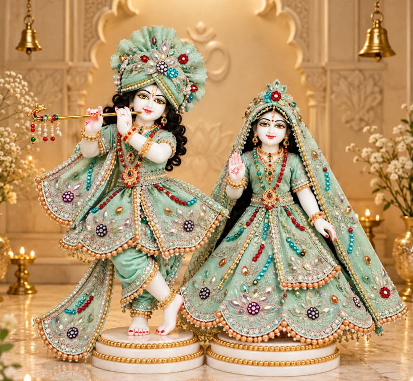 Haryali Shringar Radha Krishna Dress Set