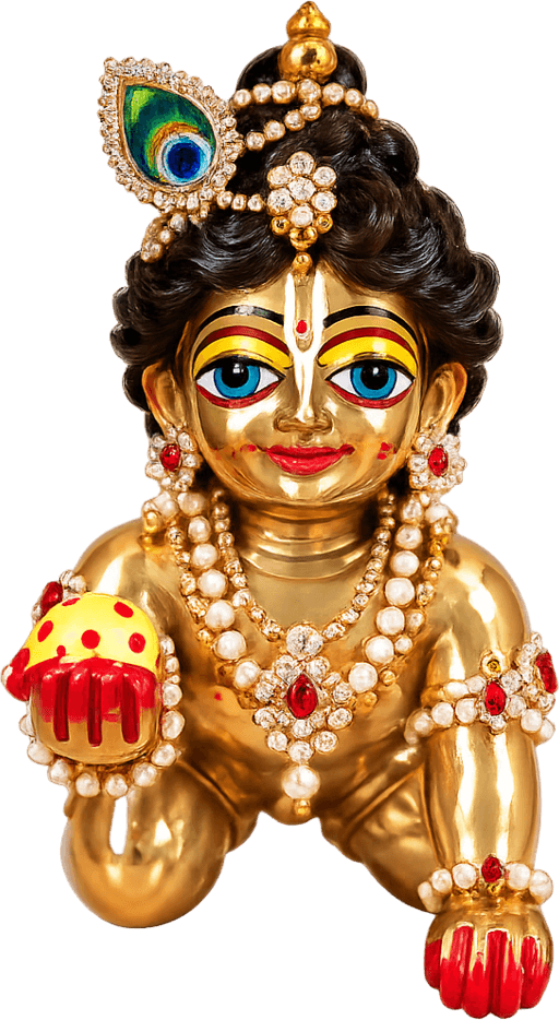 Brass Laddu Gopal Idol