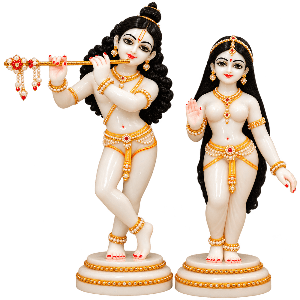 Radha Krishna Marble Idol